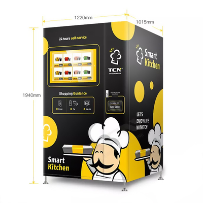 マイクロウェーブ3000Wキオスクの自動販売機が付いている160pcs容量の食糧自動販売機のカート