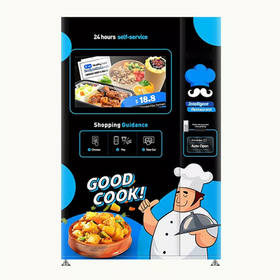 タッチ画面と自動熱い食糧ハンバーガー サンドイッチ自動販売機のキオスク