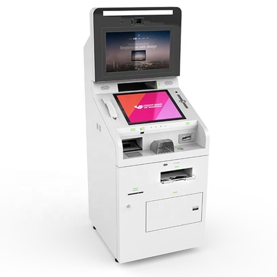 銀行カードのためのビデオ金銭出納係機械キオスクは移動サービスを撤回するためにお金の沈殿物を分配する
