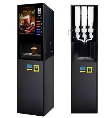 自動カップドロップ付きの熱かアイスコーヒーミルクティー用の自販機