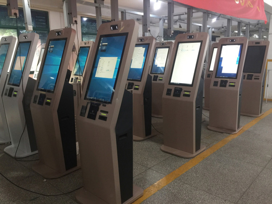 部屋カード ディスペンサーが付いているODM FCCのカスタマー サービスのキオスクの自己の支払機械