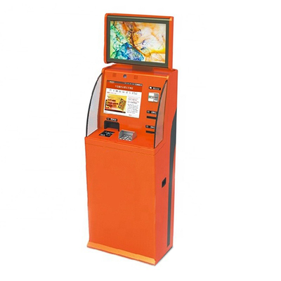 硬貨のアクセプターが付いている二重スクリーンのSimカード自動販売機の切符ディスペンサーのキオスク