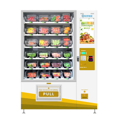 上昇が付いているODMの新鮮な果物サラダ食糧自動販売機のキオスク