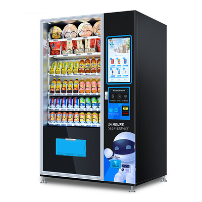 自動販売機24時間の自己サービス22インチの食糧および飲み物の自動販売機