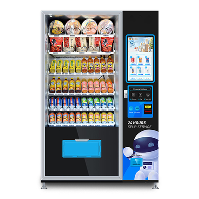 自動販売機24時間の自己サービス22インチの食糧および飲み物の自動販売機