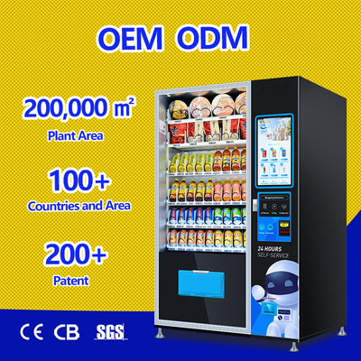 自動販売機24時間の自己サービス22インチの食糧および飲み物の自動販売機